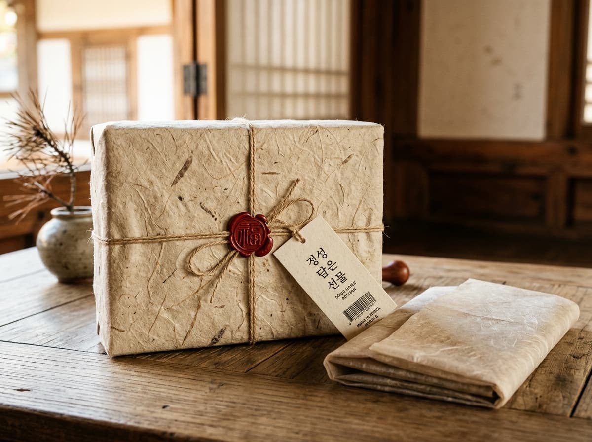 Carefully packaged goods prepared for international air dispatch in Seoul